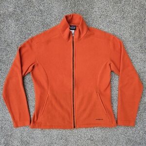 Patagonia Vintage Micro Fleece Synchilla Jacket Full Zip Y2K Orange Womens Large